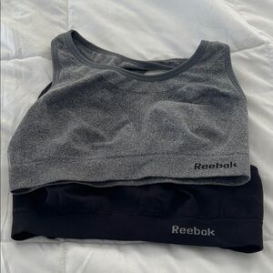 Reebok Charcoal and Black Sports Bras